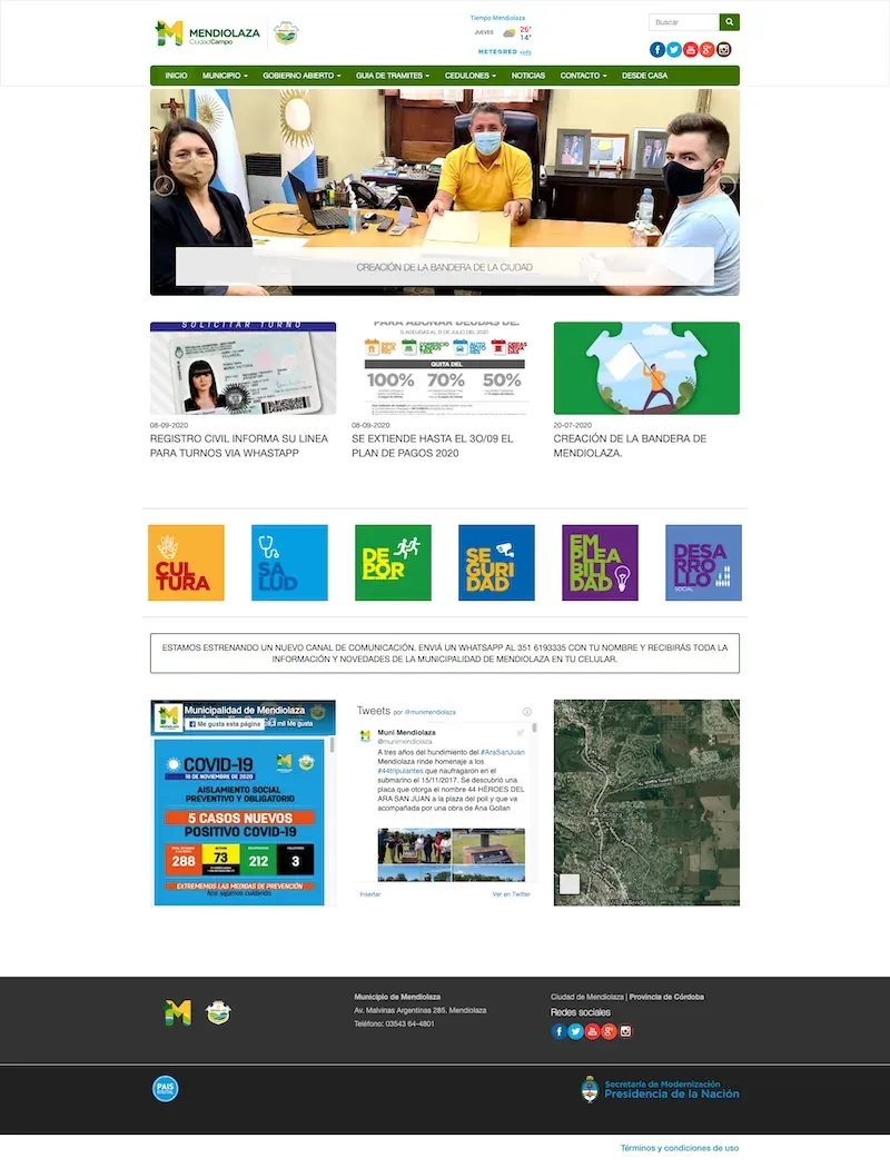 Municipality of Mendiolaza citizen-facing service overview